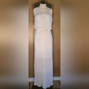 Cotton and Lace White Dress